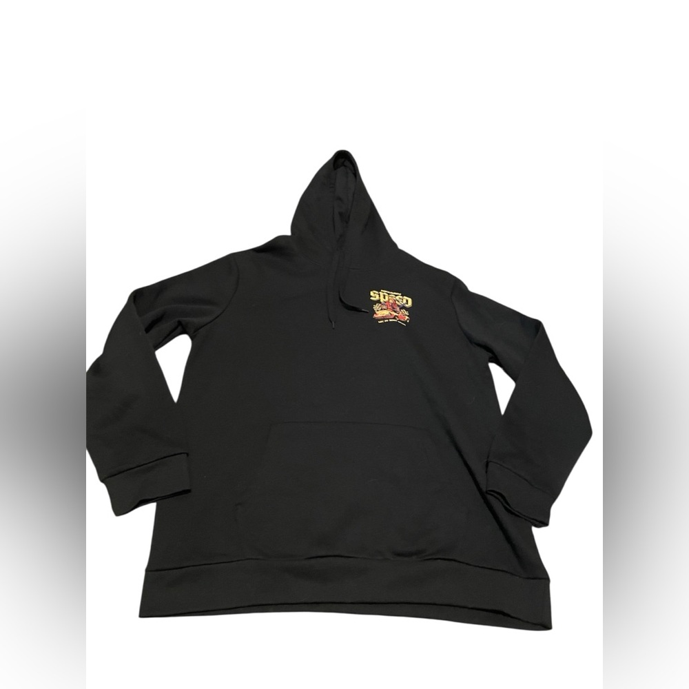 Retrofit Black Hoodie with Vibrant Maximum Speed Graphic XXL Mens NWT - Picture 2 of 7